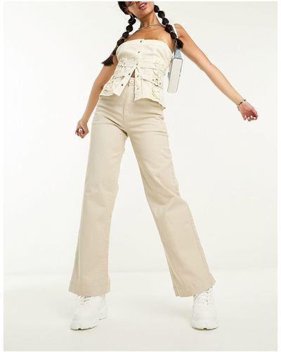 Cotton On Cotton On Carter Wide Leg Pant - Natural