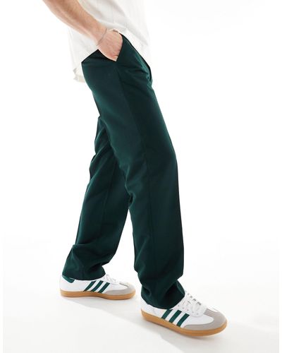 ASOS Smart Straight Leg Trousers - Green