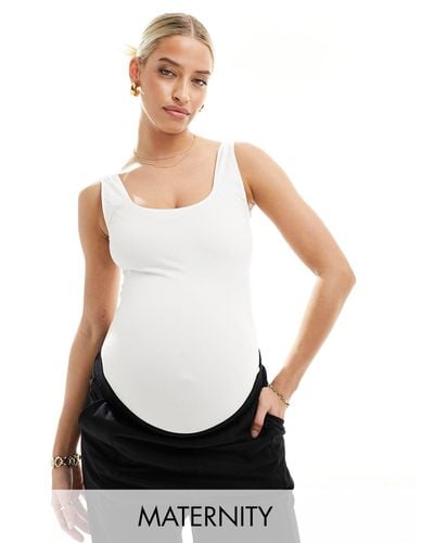 Mama.licious Mamalicious Maternity Seamless Support Vest Top - White