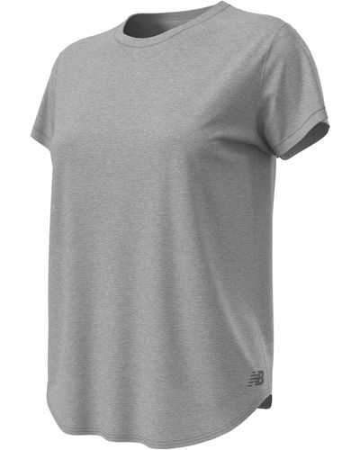 New Balance Active Short Sleeve Crewneck T-shirt - Grey