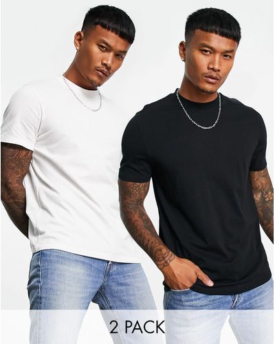 ASOS 2 Pack T-shirt With Crew Neck - Blue