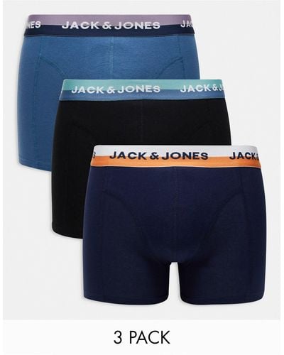Jack & Jones 3 Pack Trunks - Blue