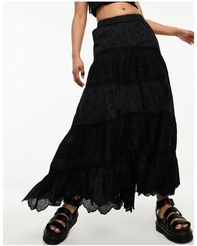 Reclaimed (vintage) Limited Edition Prairie Skirt - Black