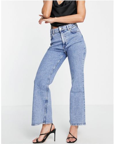 & Other Stories Cotton Blend Flare Jeans With Studs - Blue