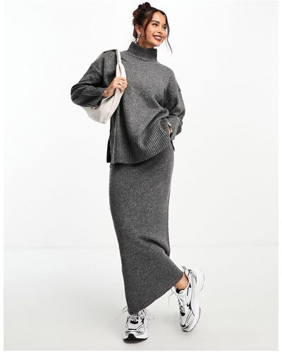 ASOS Knitted Midi Skirt - Black