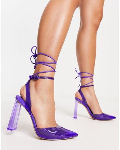 ALDO Solanti Heeled Slingback Shoes - Purple