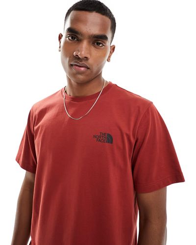 The North Face Simple dome - t-shirt scuro con logo - Rosso