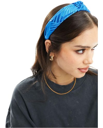 Accessorize Satin Twist Headband - Blue