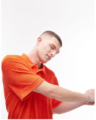 TOPMAN Polo oversize - Rosso