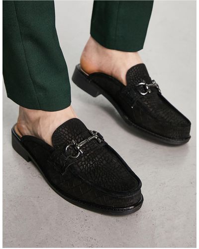 H by Hudson Exclusive Bevan Backless Loafers - Black