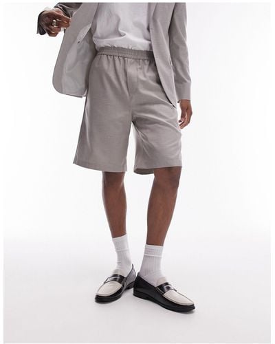 TOPMAN – shorts aus leinen - Grau