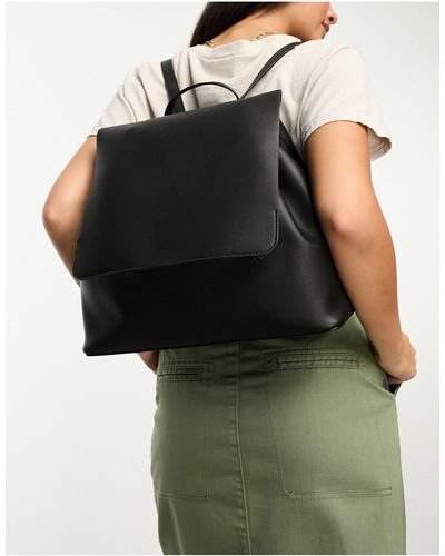 ASOS Minimal Bonded Backpack - Black