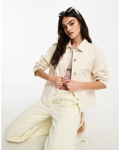 WÅVEN Quin Cropped Coach Jacket - Natural