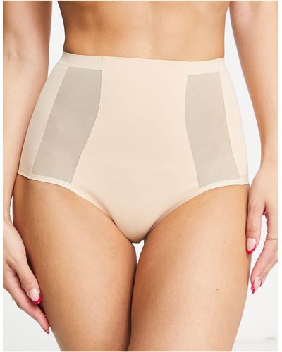 DORINA Skin Sculpt Poly Blend Shaping Brief With Mesh Inserts - Natural