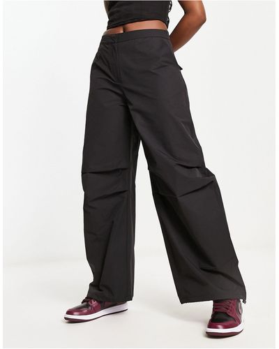 Weekday Nilo Oversized Tracksuit Trousers - Black