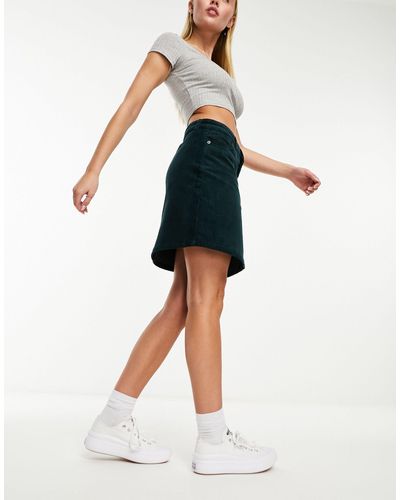 Monki Cord Mini Skirt - Green