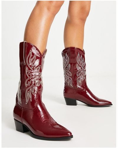 Glamorous Western Boots - Red