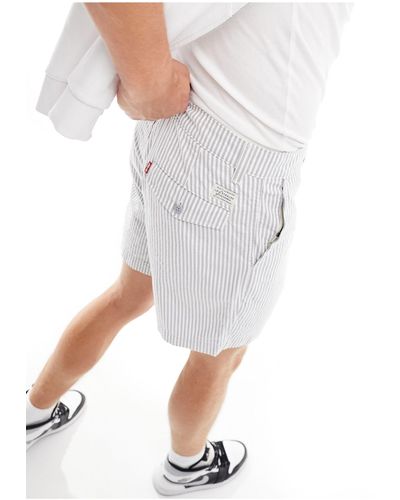 Levi's – xx authentic – shorts mit nadelstreifen - Weiß