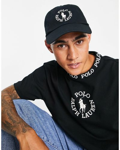 Polo Ralph Lauren X Asos - Exclusieve Samenwerking - Pet Met Rond Logo - Zwart