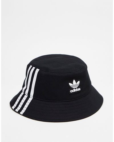 adidas Originals Three Stripe Bucket Hat - Black