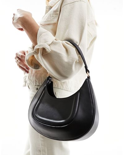 ASOS Shoulder Bag With Debossed Paneling - Black