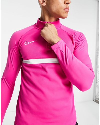Nike Football Academy Dri-fit Drill Half Zip Top - Pink