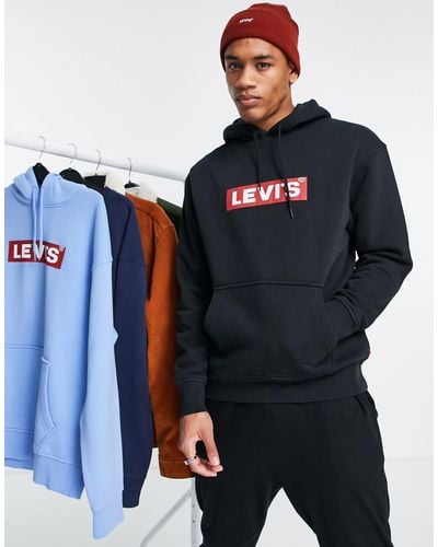 Levi's Hoodie With Boxtab Logo - Black