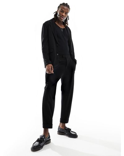 AllSaints Helm Structured Jersey Suit Trouser - Black