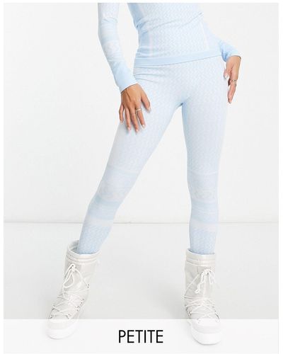 ASOS 4505 Petite – baselayer-leggings mit jacquardmuster im après-ski-design - Weiß