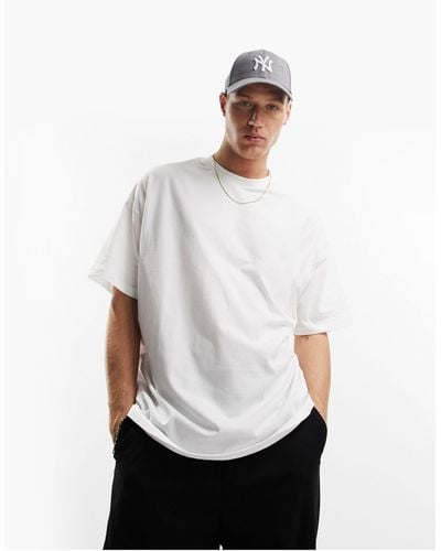 ASOS – oversize-t-shirt mit rundhalsausschnitt - Weiß