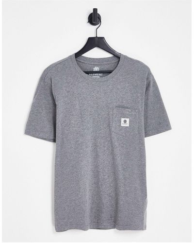 Element – es basic-t-shirt mit tasche - Grau