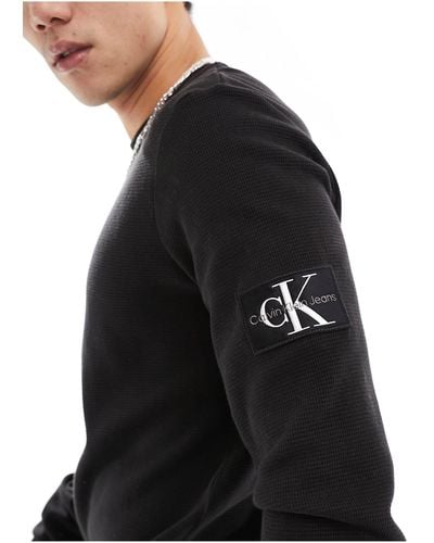 Calvin Klein – langärmliges shirt - Schwarz