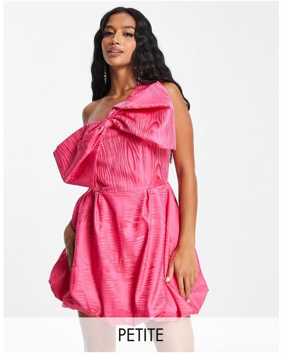 River Island Mini-jurk Van Taffeta Met Strikdetail - Roze