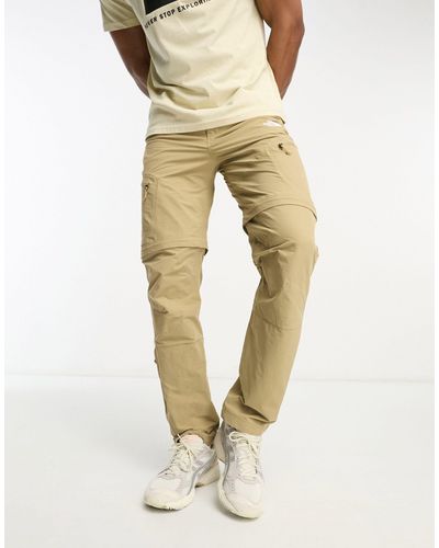 The North Face Exploration Convertible Zip Off Tapered Utility Trousers - Natural