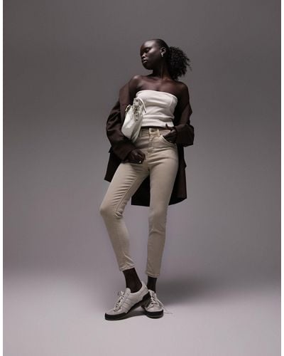 Topshop Unique – jamie – jeans - Grau