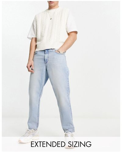 ASOS – klassische, feste jeans im stil der 90er - Blau