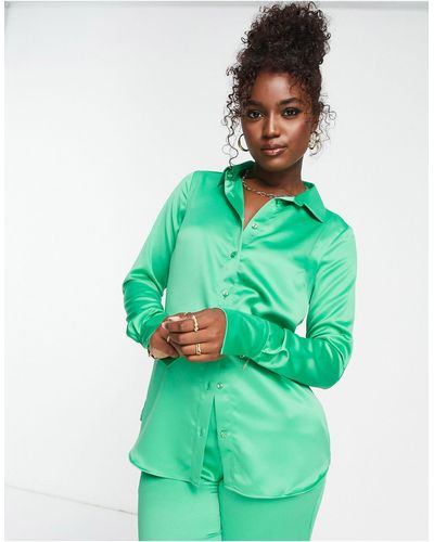 Style Cheat Camisa verde vibrante extragrande