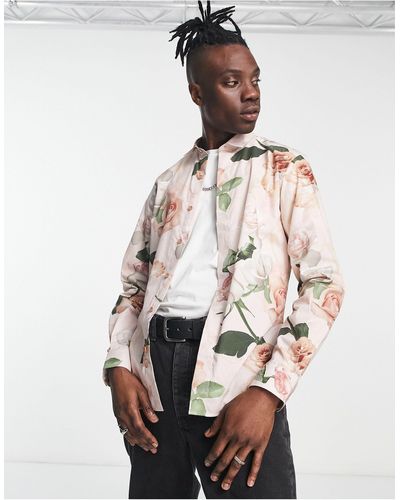 Twisted Tailor Camisa con estampado floral lincoln - Neutro