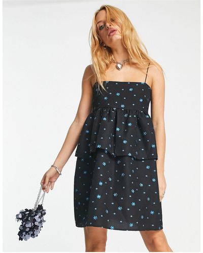 Envii Tiered Mini Dress - Blue
