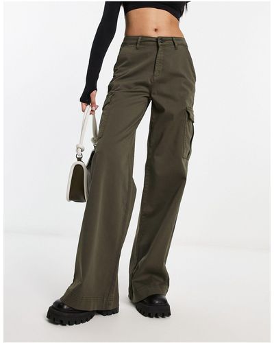 Urban Classics Pantalon cargo ample à taille haute - olive - Vert
