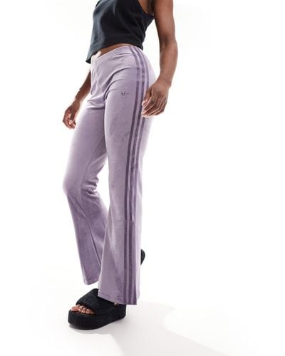 adidas Originals Velvet Flared Trousers - Purple