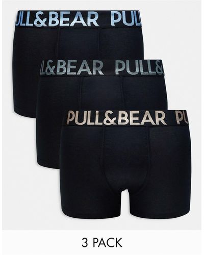 Pull&Bear Set Van 3 Boxershorts - Blauw