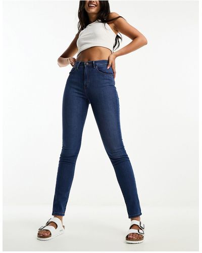 Wrangler Jeans skinny a vita alta - Blu