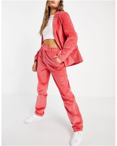 adidas Originals Comfy cords - blazer en velours côtelé - Rose