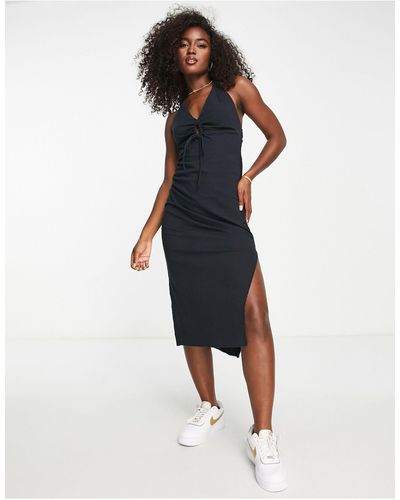 Casual midi top dress black