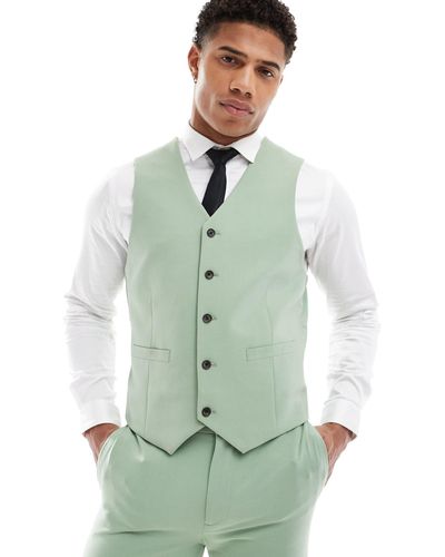 ASOS Super Skinny Suit Waistcoat - Green