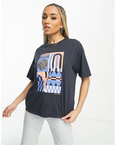 RVCA Jesse Brown Shapes Andyday Oversized T-shirt - Blue