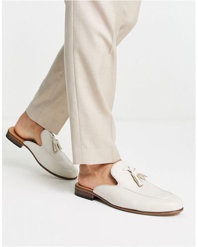 ASOS Mocassins style mules en imitation daim - taupe - Blanc