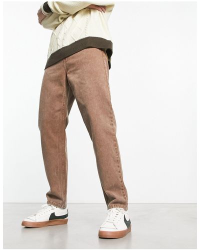 Carhartt Newel - Ruimvallende Jeans Met Toelopende Pasvorm - Wit