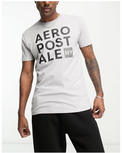 Aéropostale T-shirt grigia - Bianco